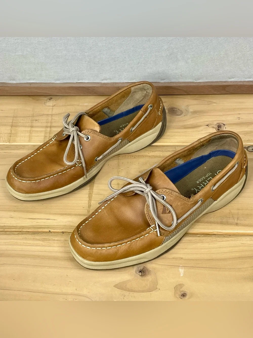 Sperry Top-Sider Intrepid Mens 10 Tan Leather Boat Shoes